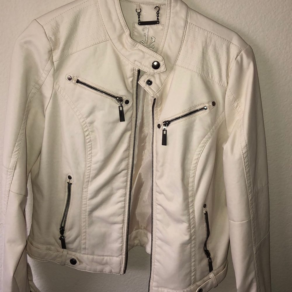 White leather jacket